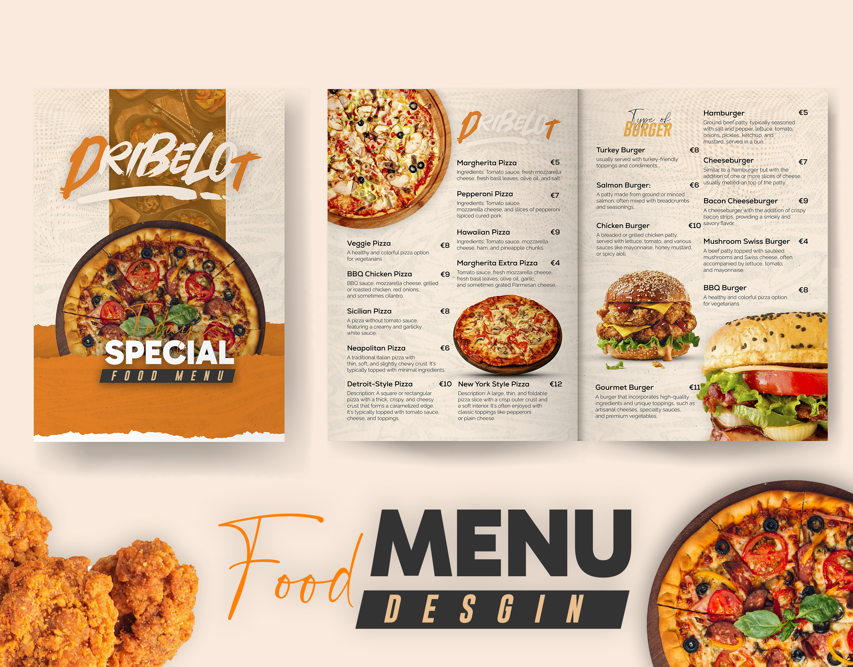 Food Menu Book Design